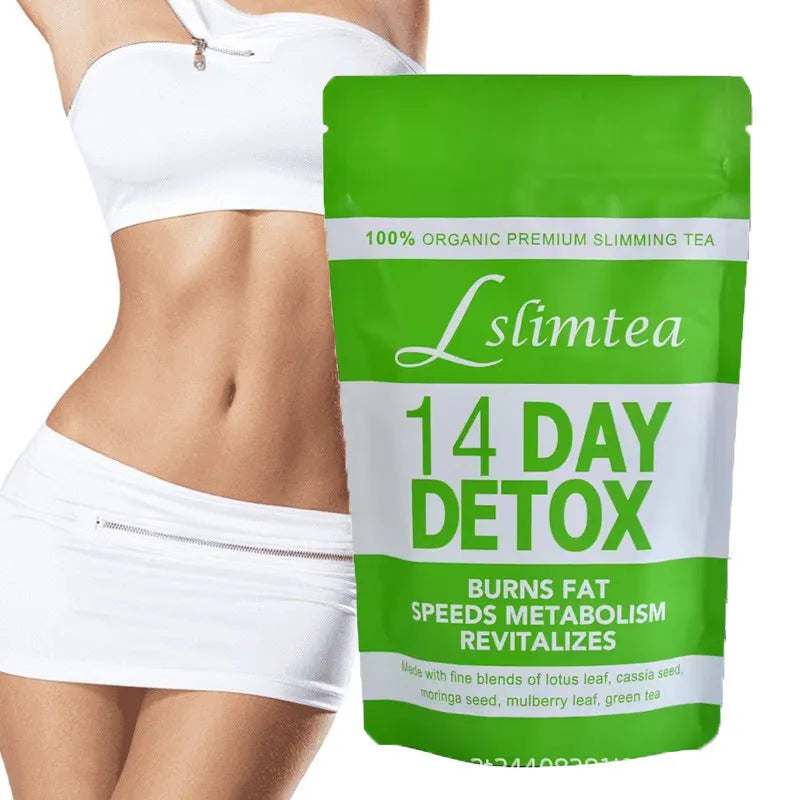 14-day herbal detox tea pack with 14 individual sachets totalling 42g for weight management