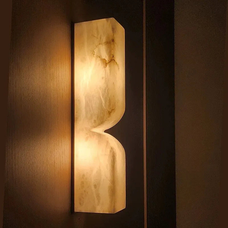 Nordic-style copper wall lamp strip with warm light for bedroom illumination