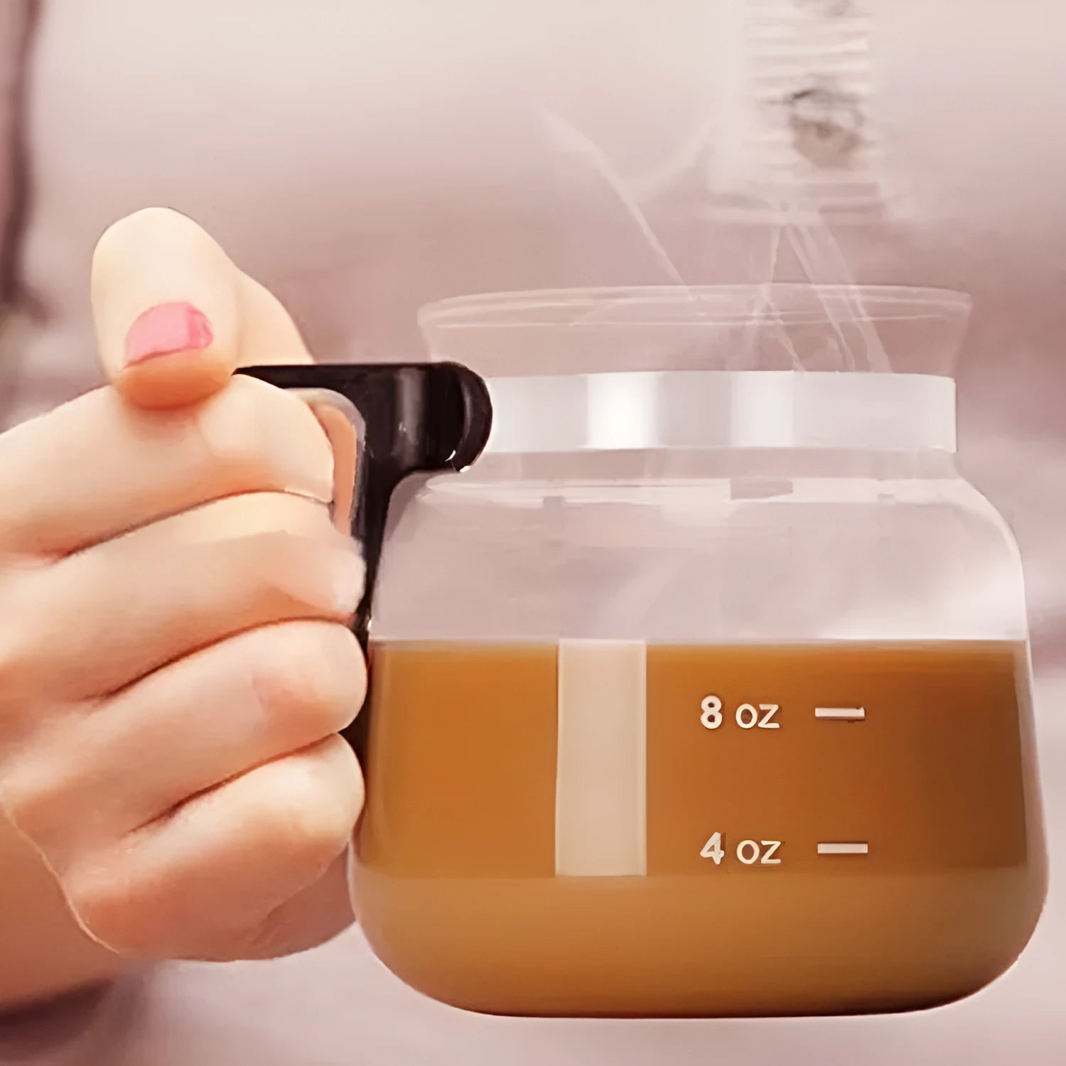 Transparent borosilicate glass coffee maker with silicone cover for pour-over brewing