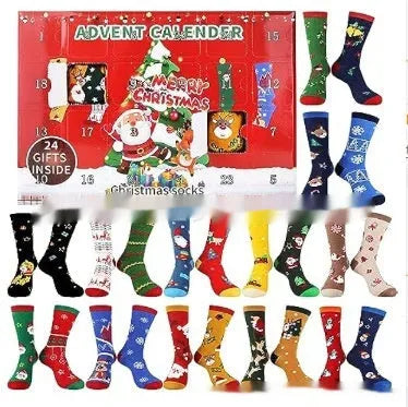 Christmas socks blind box containing one random resin craft ornament for holiday decorations