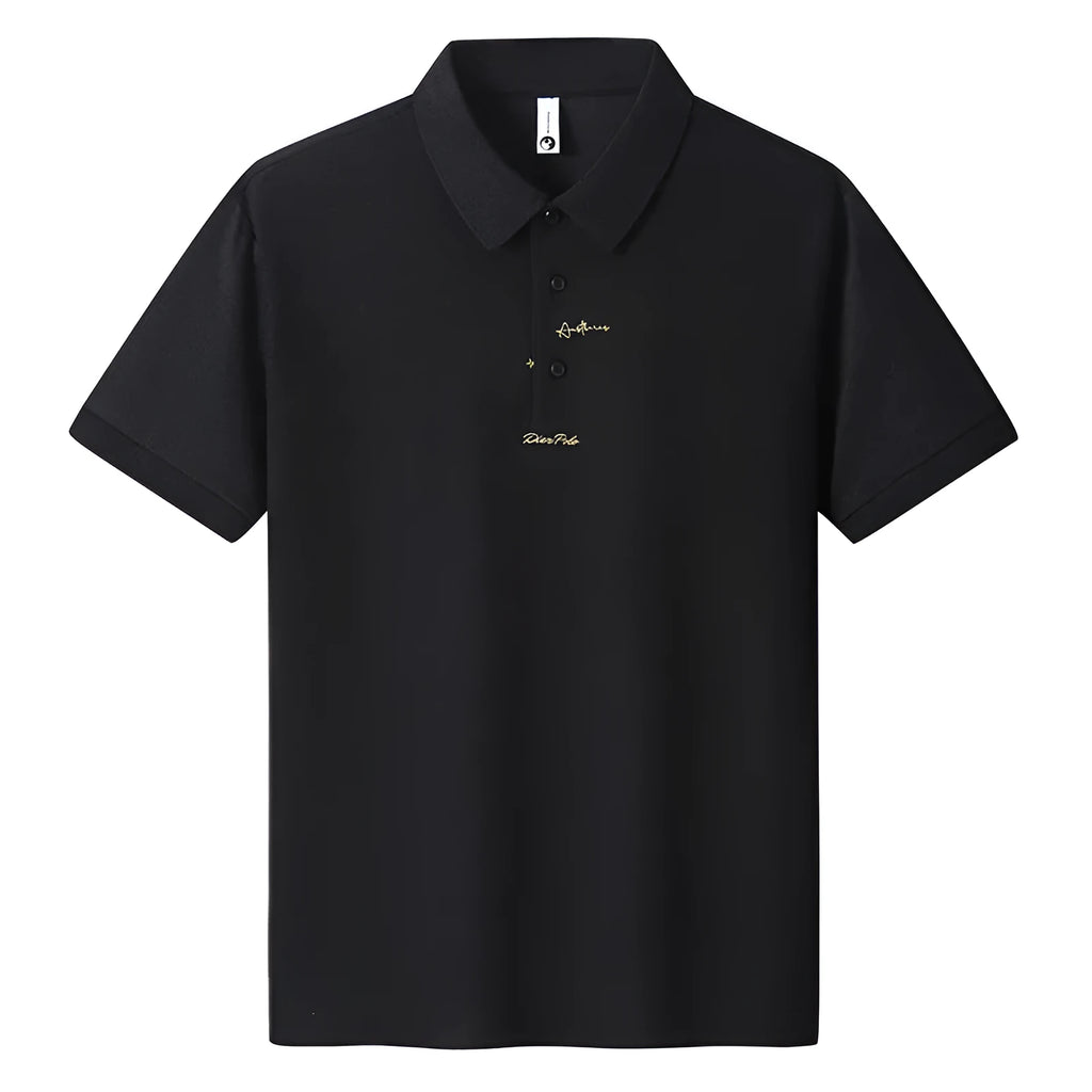 Men's loose fit cotton T-shirt with a large letter pattern print on the front, shown in multiple colour options.