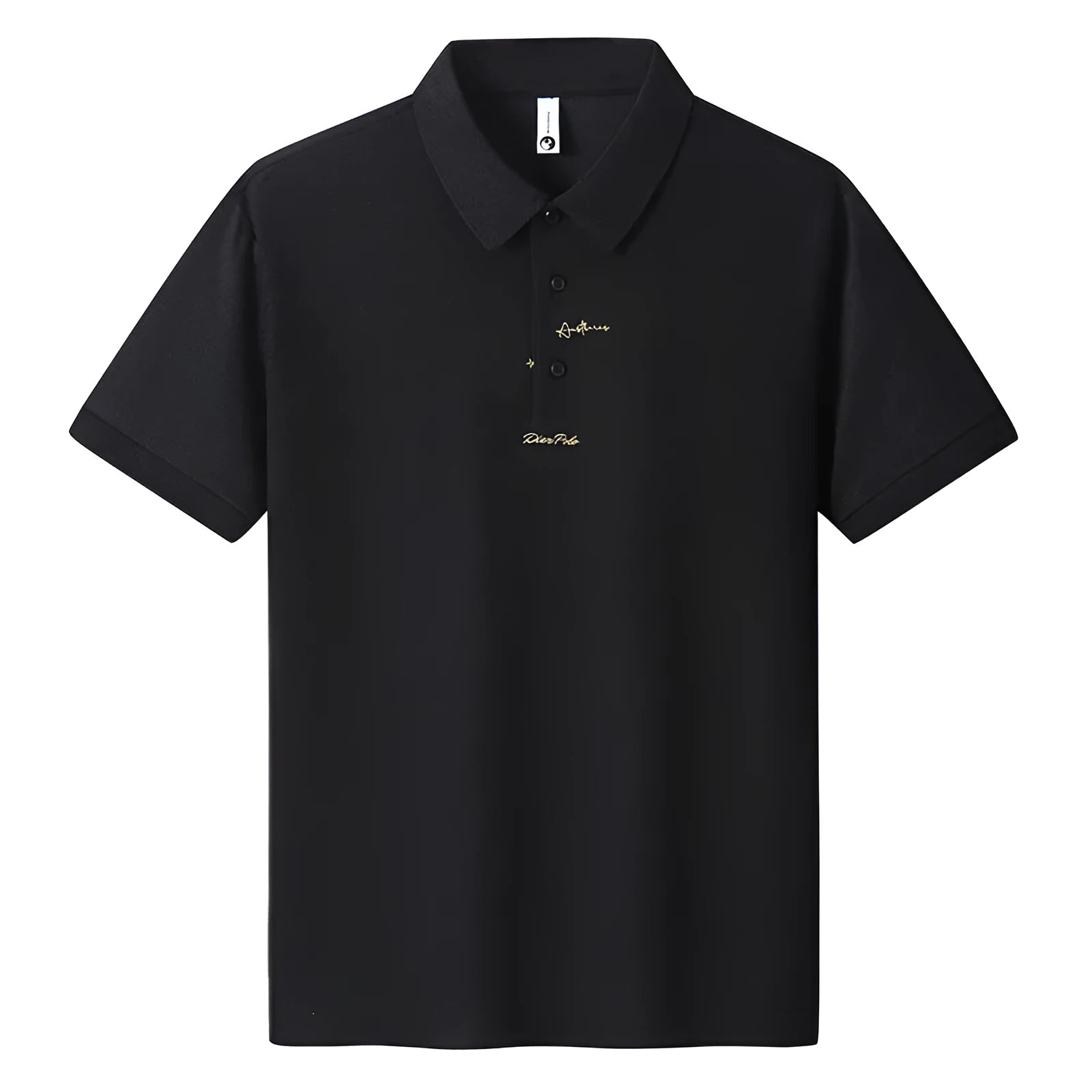 Men's loose fit cotton T-shirt with a large letter pattern print on the front, shown in multiple colour options.
