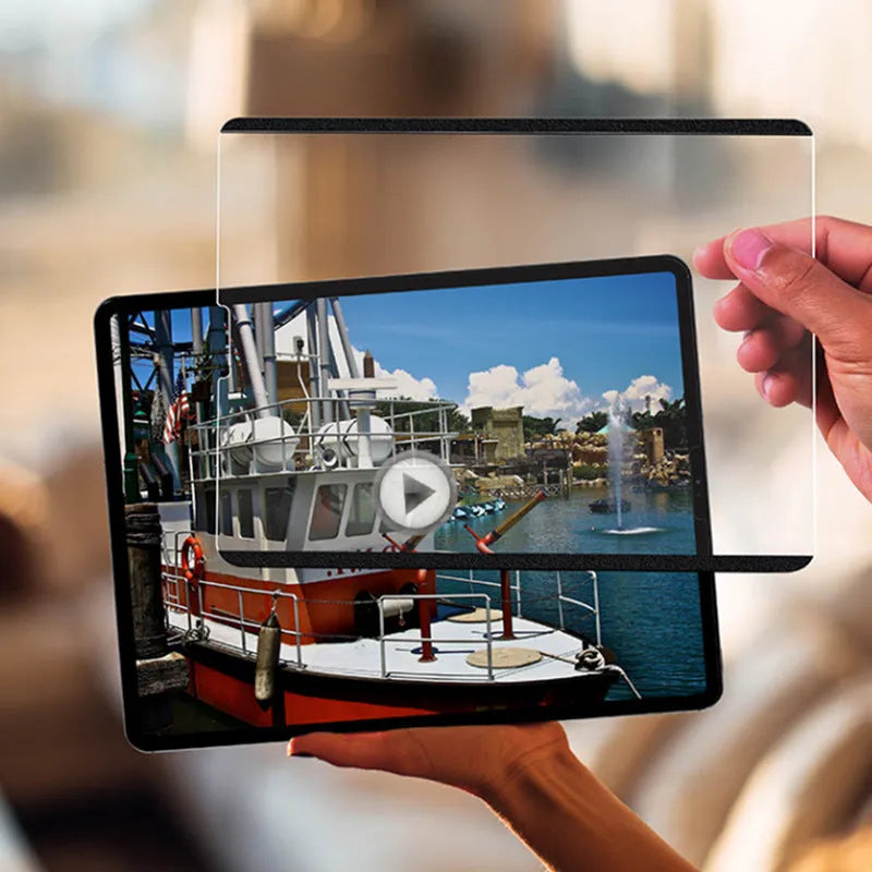 Magnetic detachable PET drawing film for iPad with included alcohol wipe and scraper tools