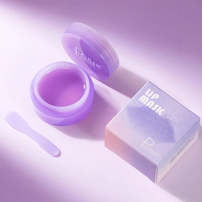 10ml exfoliating lip balm treatment set with lip film and a scraper tool for moisturising and softening lip cutin.