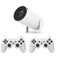 White Barrel X10 PLUS portable smart wall projection game machine with remote and gamepad