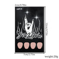 French style manicure nail art set with 24 almond-shaped short tips in simple black colour