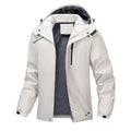 Plus size men's loose fit waterproof hooded coat in army green colour