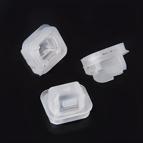 BMW interior plastic seat buckle clips with metal fasteners, transparent colour