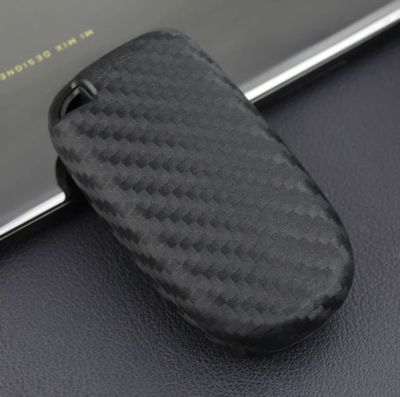 Silicone protective case for Dodge Chrysler Fiat car remote keys with carbon fibre design