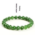 Natural jasper bead bracelet handcrafted from Hetian jade with polished stones