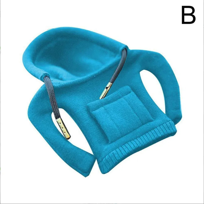 Cloth car gear shift knob cover in multiple colours, shown with 13cm by 8cm dimensions.