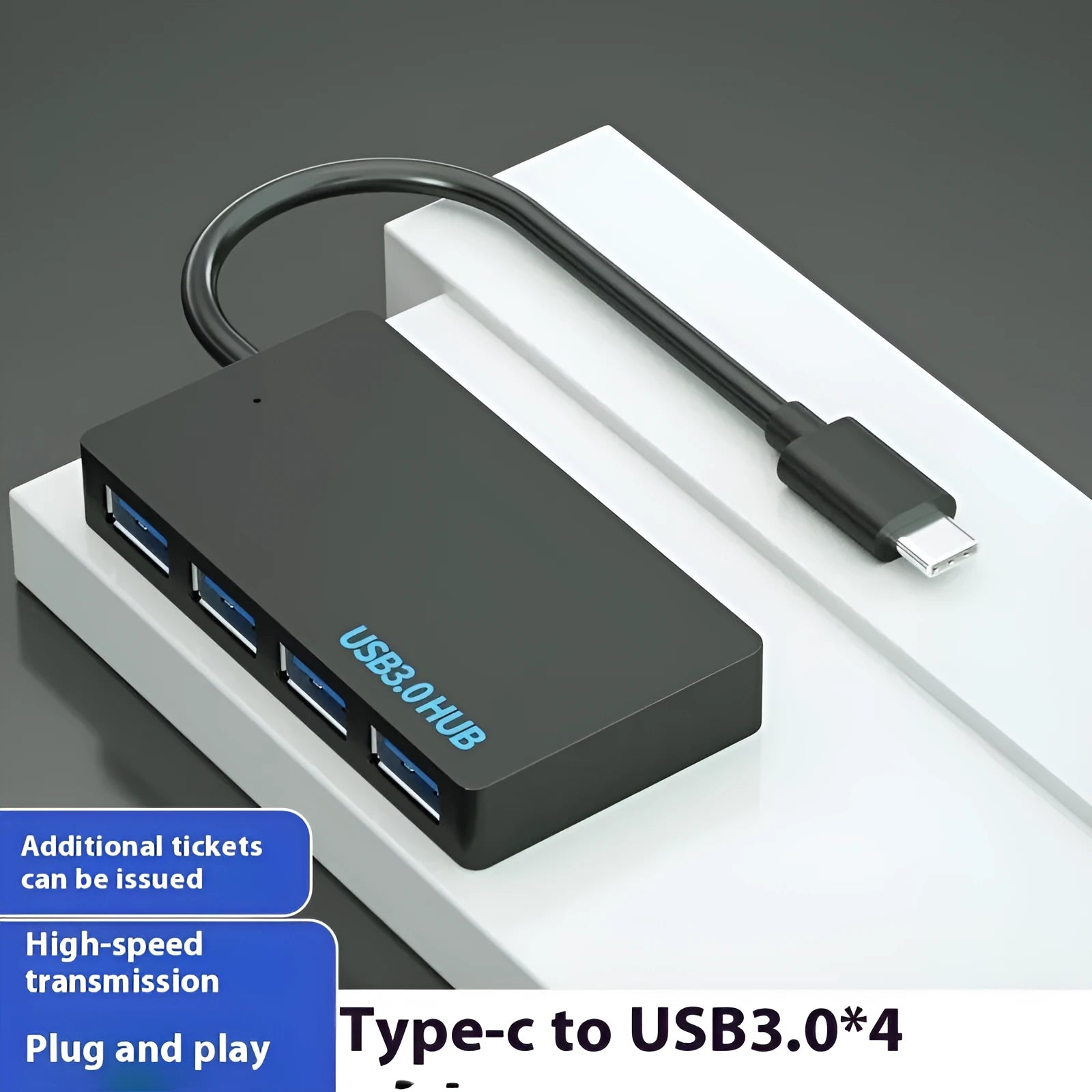 USB 3.0 multi-port computer extender with 20cm cable in pearlescent packaging