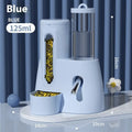 A white, blue, or pink plastic automatic water feeder and food basin for hamsters, available in large or small size.