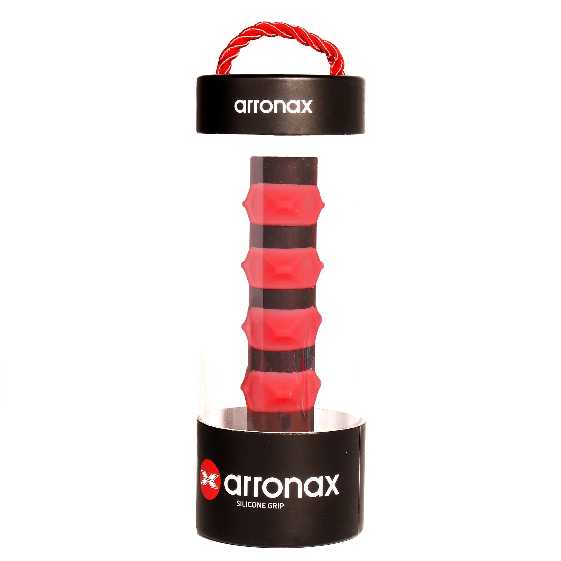 Peak silicone racket hand rubber buckle in multiple colours showing 17.6cm measurement