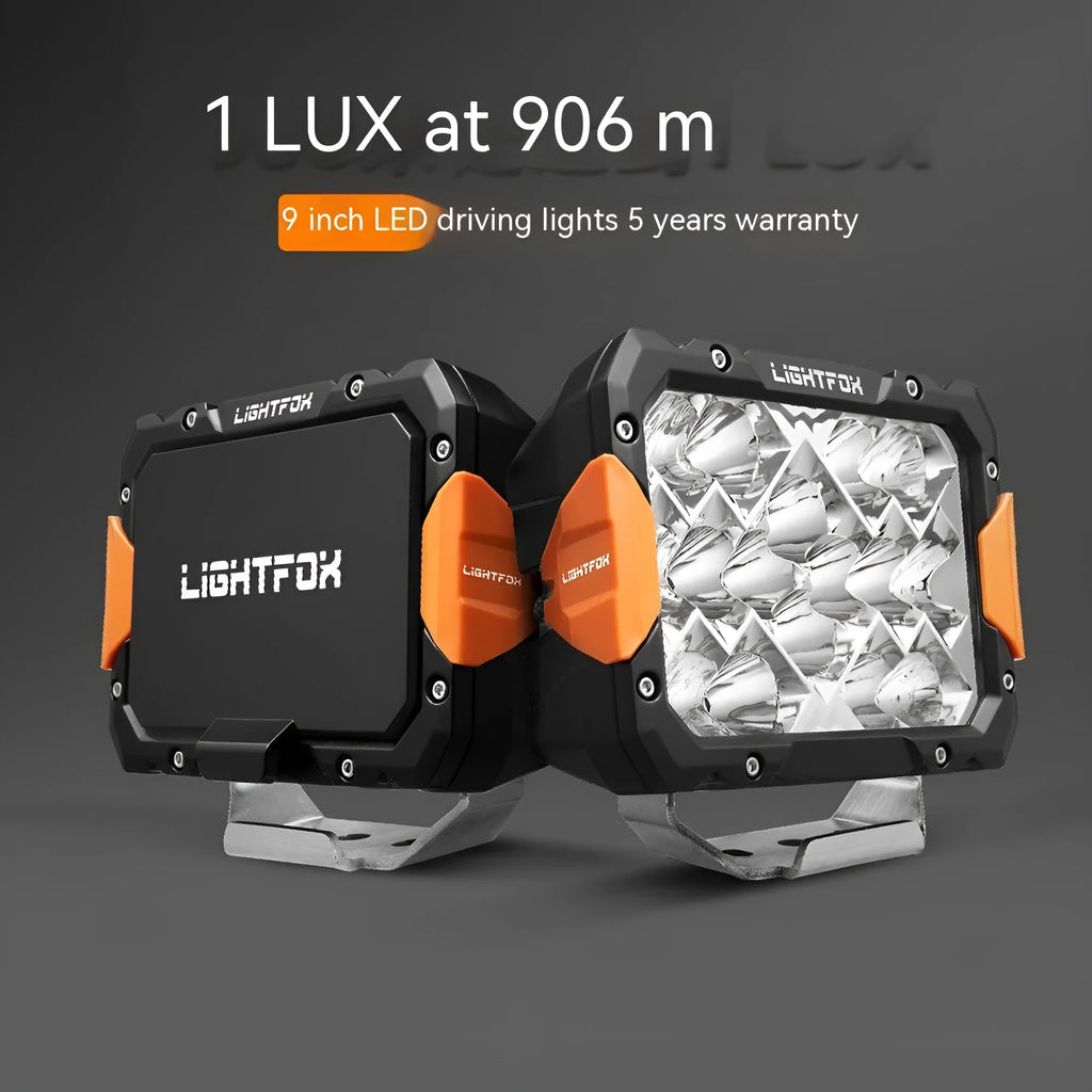 Black aluminium LED front bumper lights for off-road vehicle universal retrofit