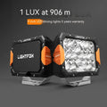 Black aluminium LED front bumper lights for off-road vehicle universal retrofit