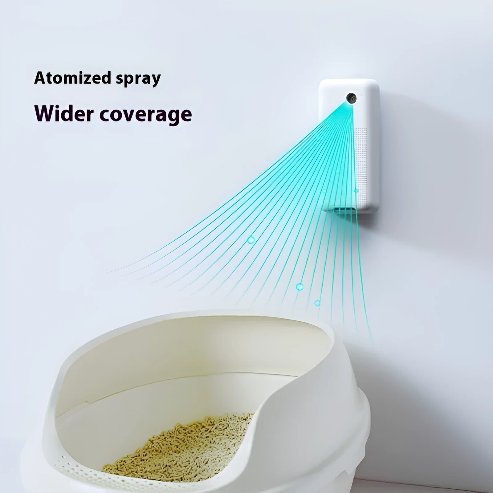 Xiaopei smart spray odor removal machine for pet litter boxes with external mounting bracket