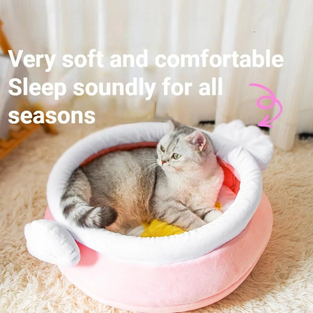 Pink magic honey pot shaped cat sofa bed with removable pad for small pets