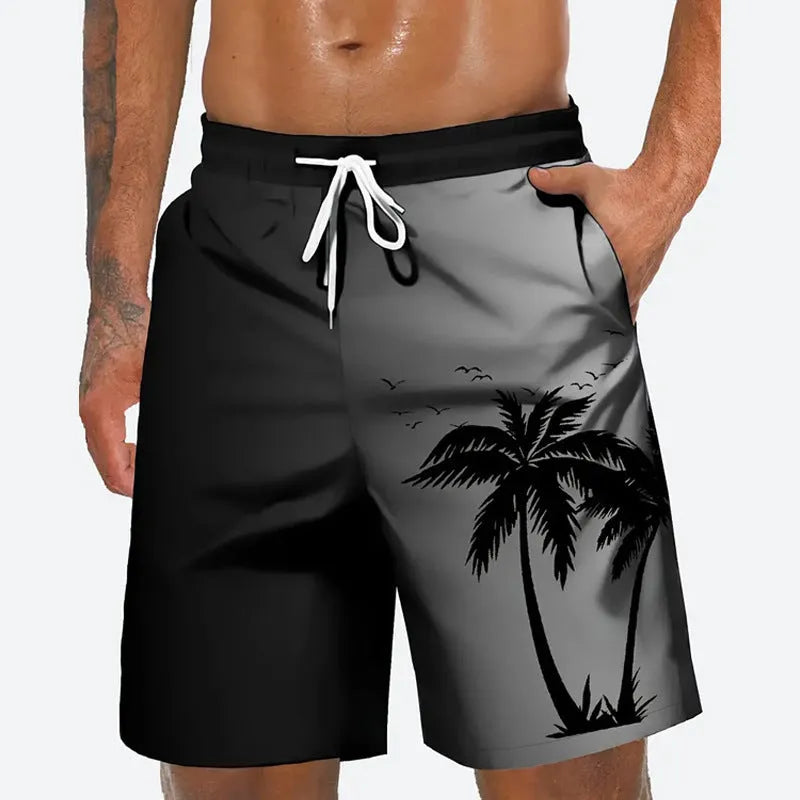 Men's loose fit beach shorts in polyester fabric available in multiple colours and sizes