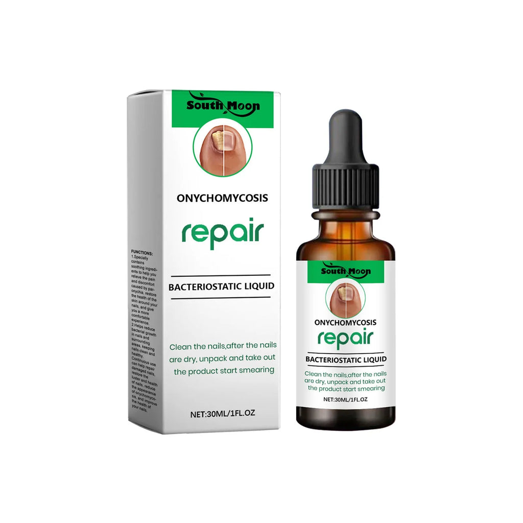 30ml bottle of daily nail cleaning solution with applicator brush for gentle nail maintenance