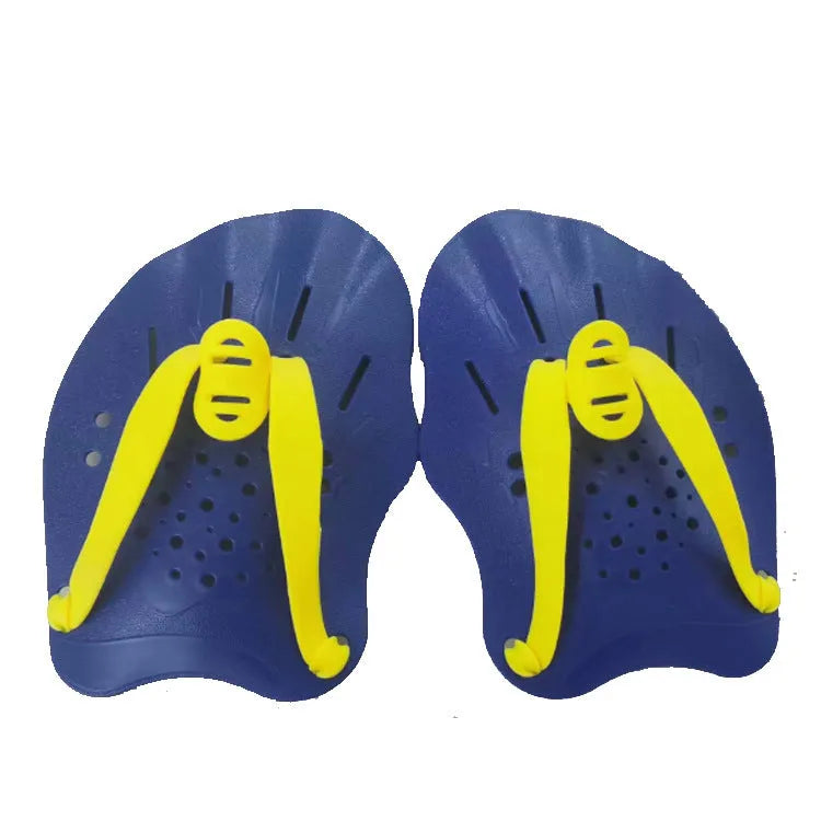 Swimming paddle training aids for freestyle stroke with webbed design in multiple colours