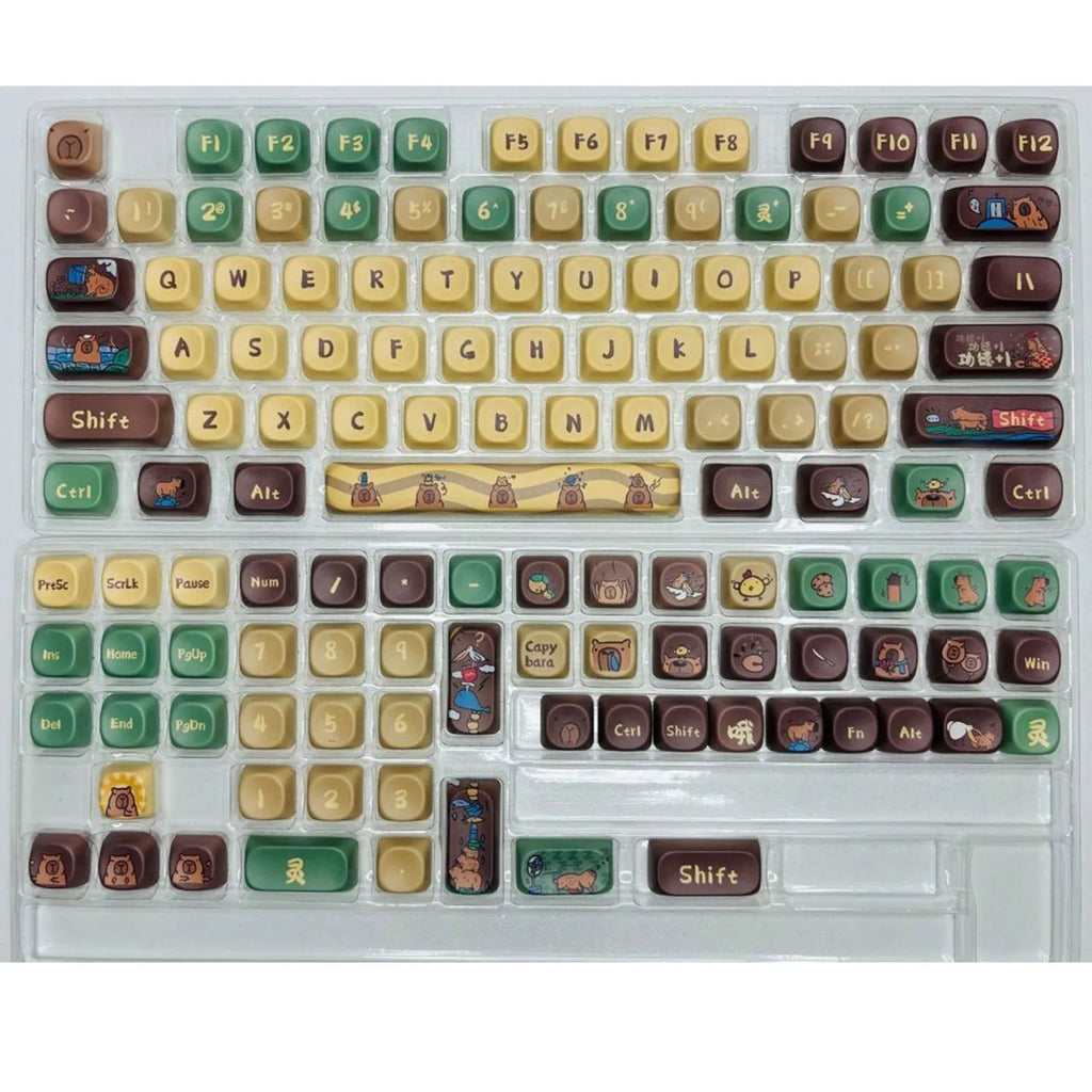 Capabala PBT Girl MOA Height 130 key ABS mechanical keyboard keycap set