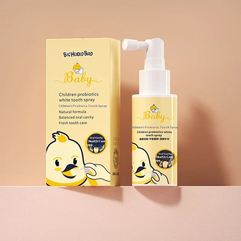 Children's probiotic anticavity oral spray bottle in 40ml size with flavour options