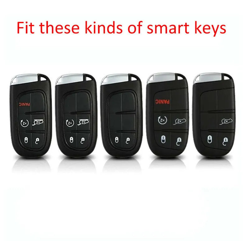 Silicone protective case for Dodge Chrysler Fiat car remote keys with carbon fibre design
