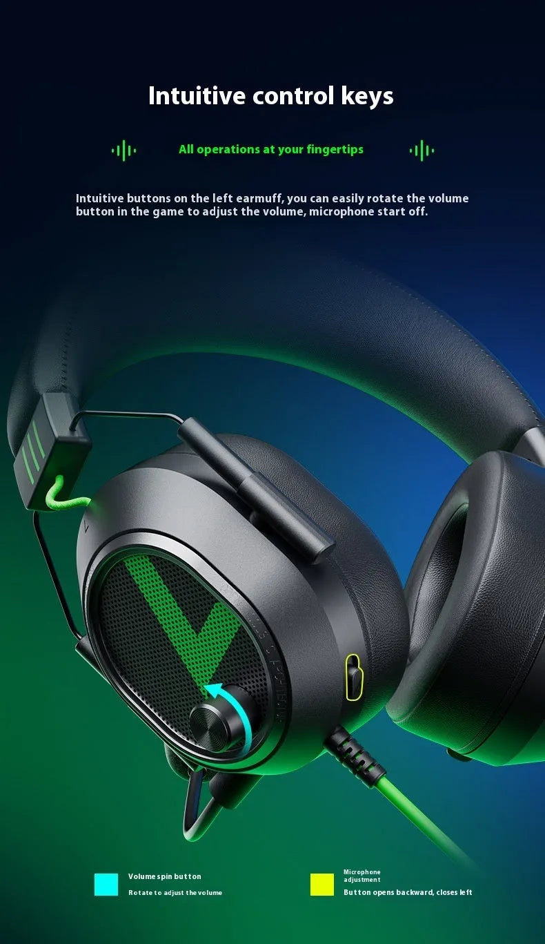 G810 wired gaming headset with microphone, black, L-shaped 3.5mm plug and TPE cable