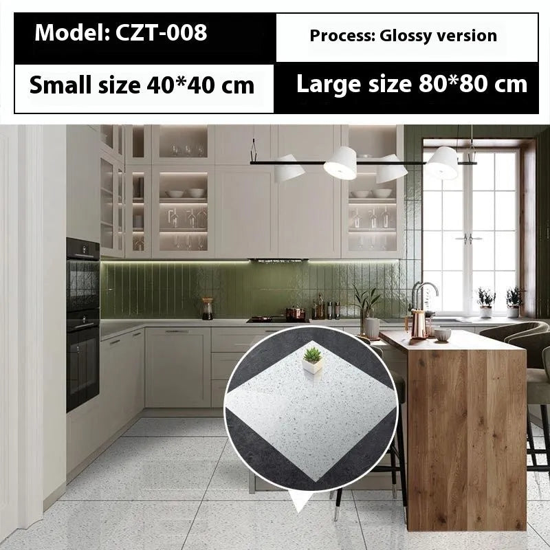 Marble simulation stone waterproof sticker 40x40cm geometric pattern simple modern bathroom kitchen
