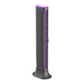 Roman column dual-purpose floor fan in creamy-white with USB cable and control switch