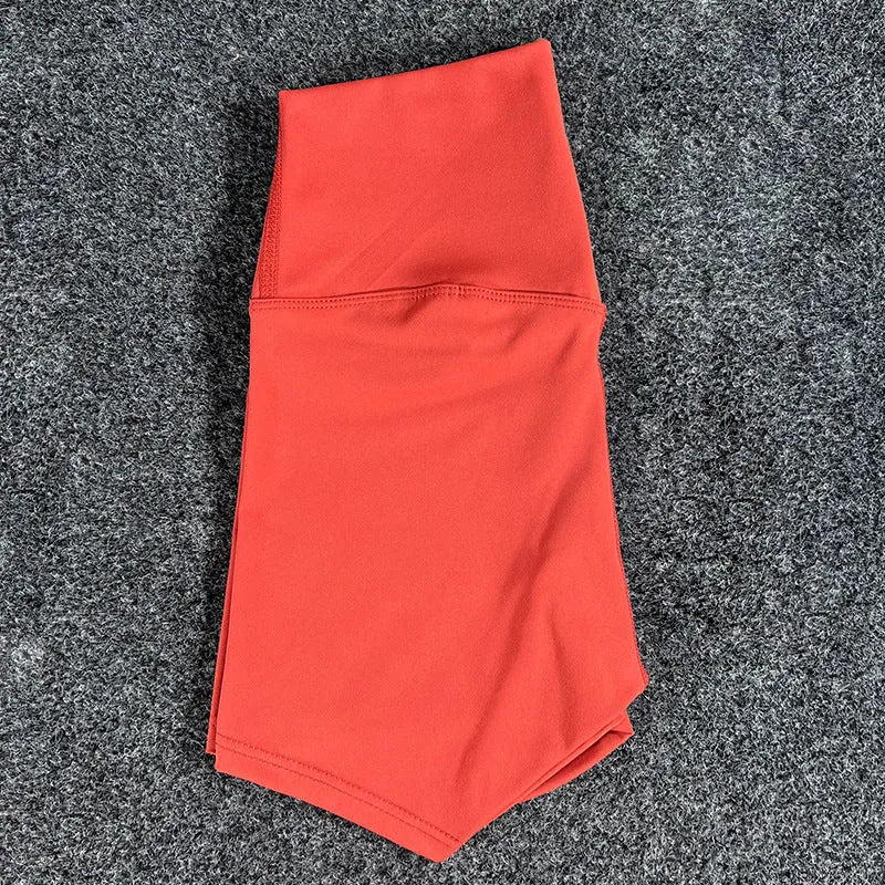 Women's high waist yoga shorts in quick-dry nylon fabric available in multiple colours