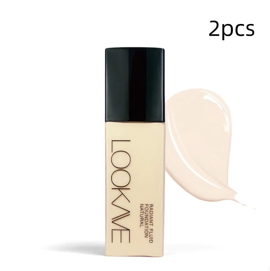 LOOKAVE Matte Liquid Foundation bottle in Ivory White shade, 21c net content.