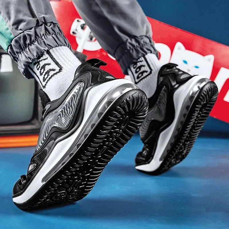 Men's summer casual shoes in Space Black colour with height increasing design and rubber sole