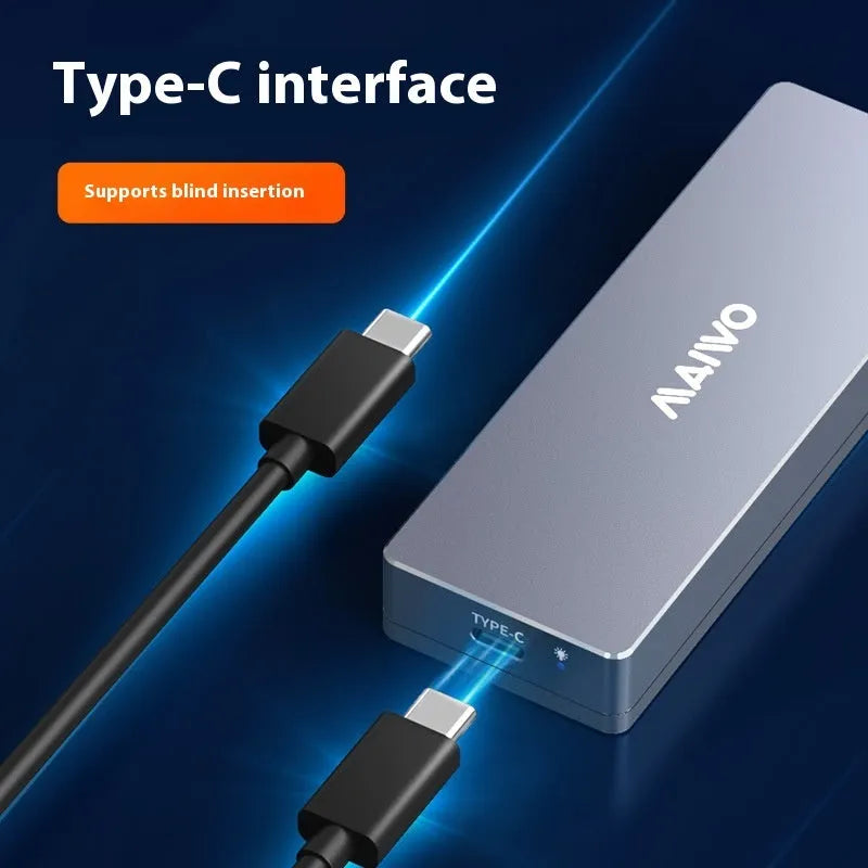 Aluminium hard drive enclosure for M.2 SATA SSDs with installation tools and thermal pad