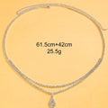 Gold or silver women's waist chain with water drop pendant measuring 115cm length with lobster buckle closure