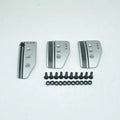 Aluminium alloy manual transmission pedal set showing accelerator, brake and clutch pedals