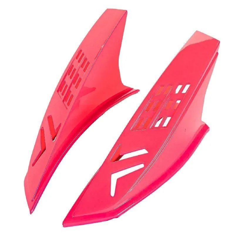 A pair of decorative helmet ears for children's motorcycle or ski helmets, shown in assorted colours.
