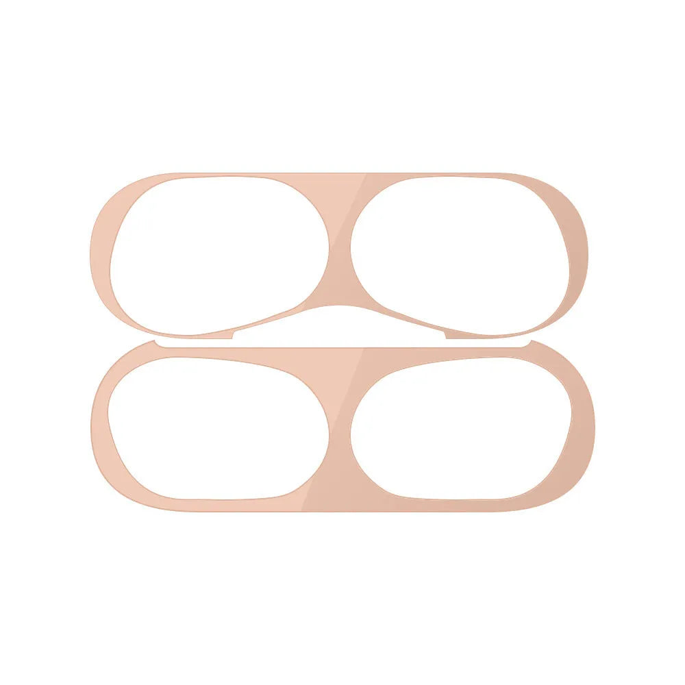 Electroplated metal sticker headphone film for Apple AirPods in gold, dustproof and fingerprint-proof, fits multiple sizes