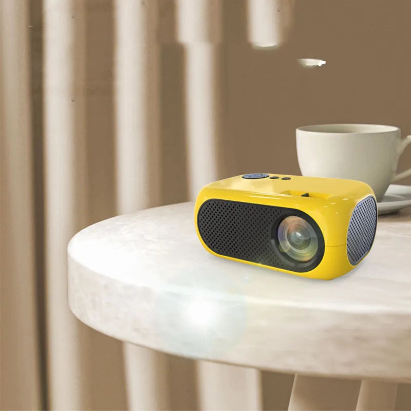 M24 micro mini portable LED projector in gold or white colour with 1080p HD support