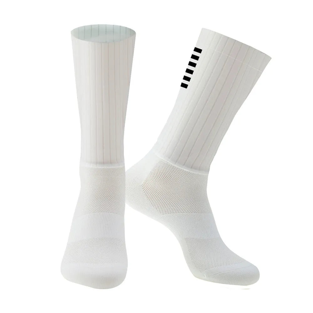 Athletic sports socks for cycling and running in six colour options