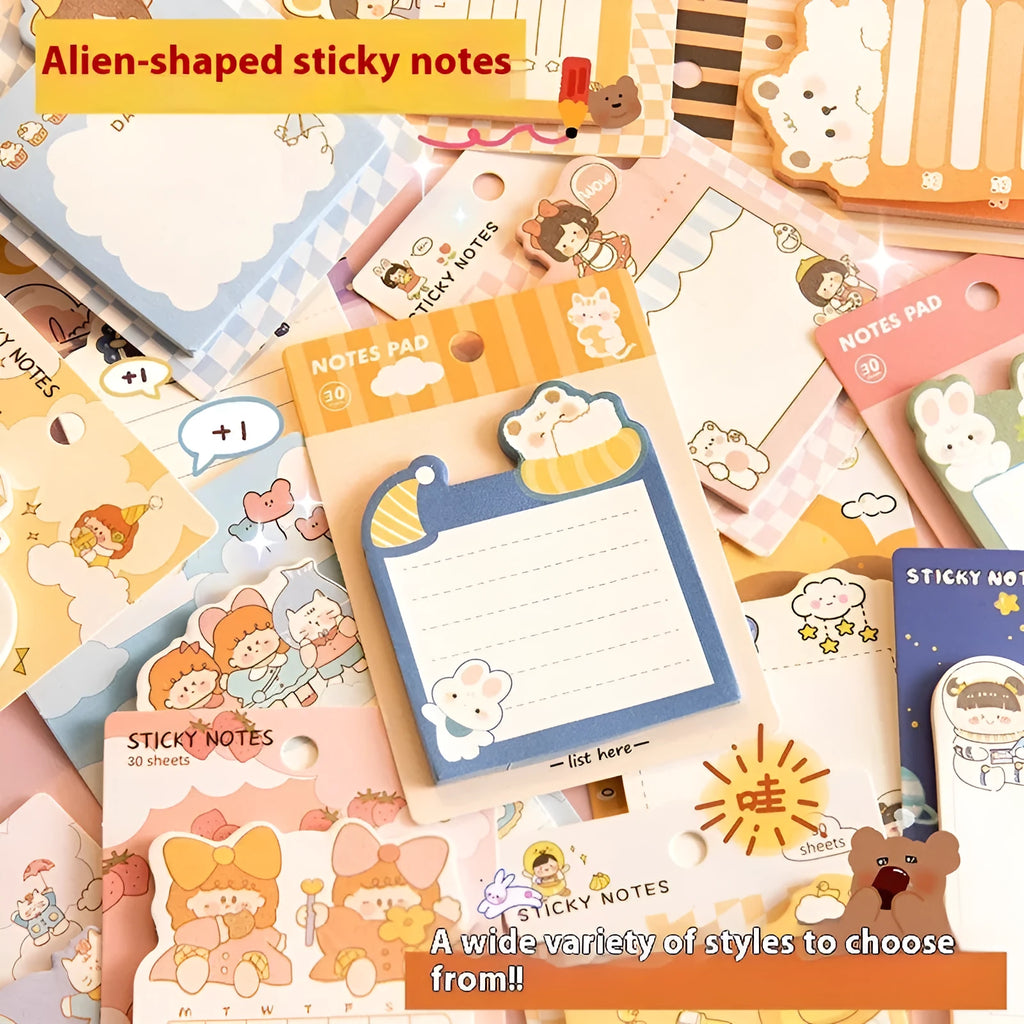 N Times Post Sticky Note tear-able double gummed paper memo pad with Happy Everyday design