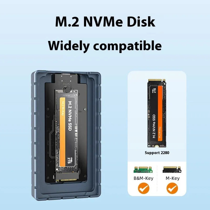 USB4 aluminium hard disk enclosure for M.2 SSDs with 40Gbps speed