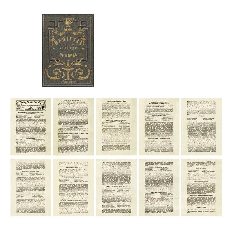 Fleeting Series foams simulation gift wrap paper pack with eight colour designs including botanical gardens and Roman time
