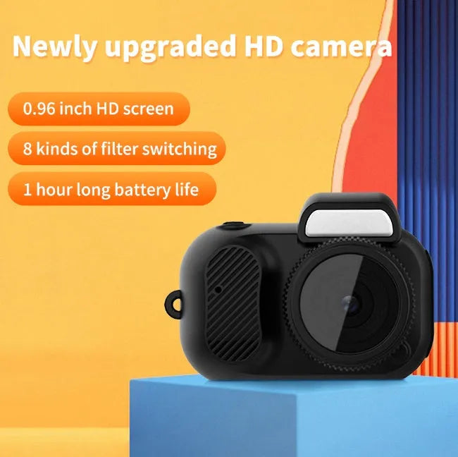 Black Y3000 HD outdoor sports camera with display screen shown next to memory card options