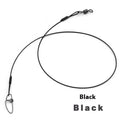 Set of 10 green anti-bite steel wire fishing accessories with double buckle pins, each 54cm long