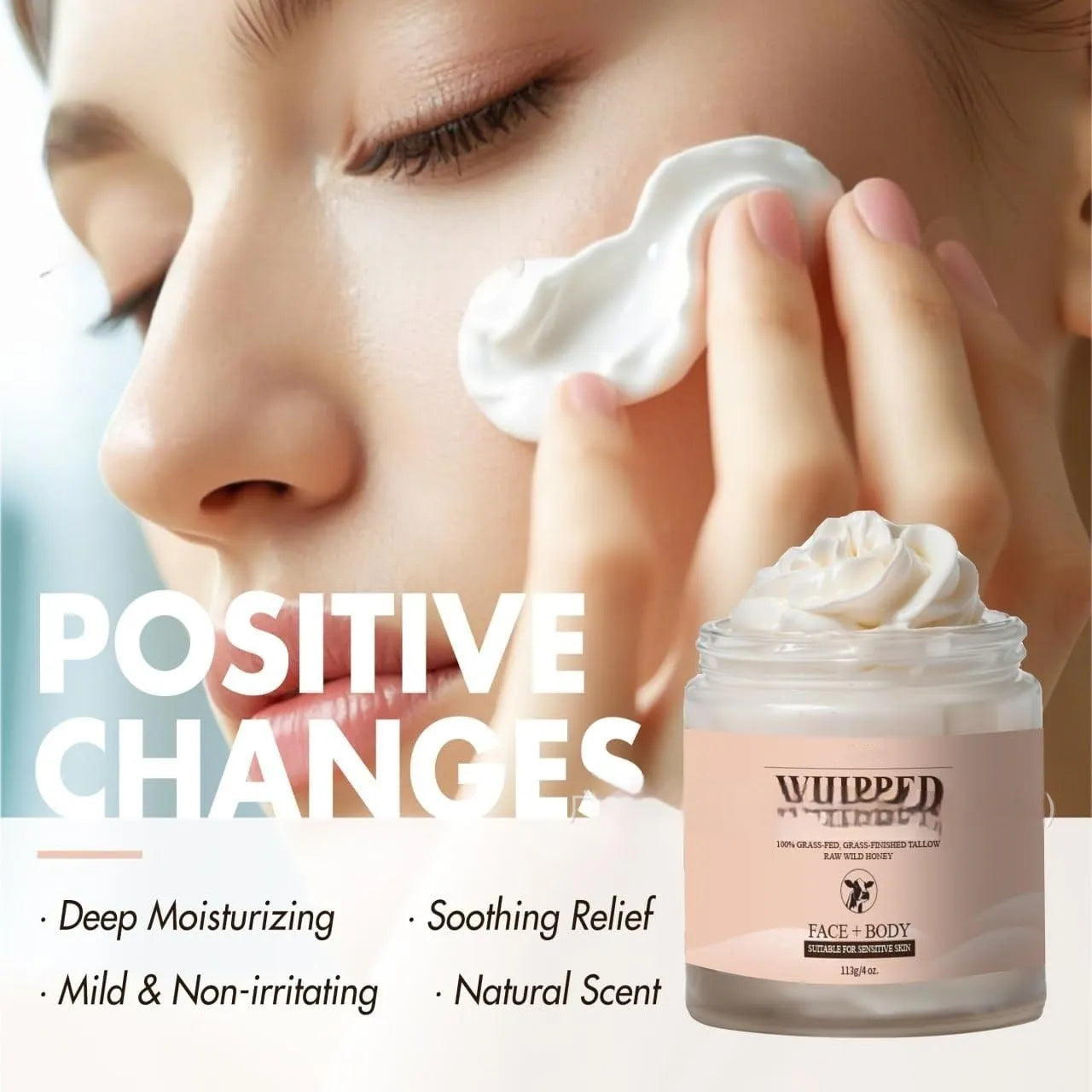 113g butter cream facial moisturiser jar for dryness relief and moisture replenishment