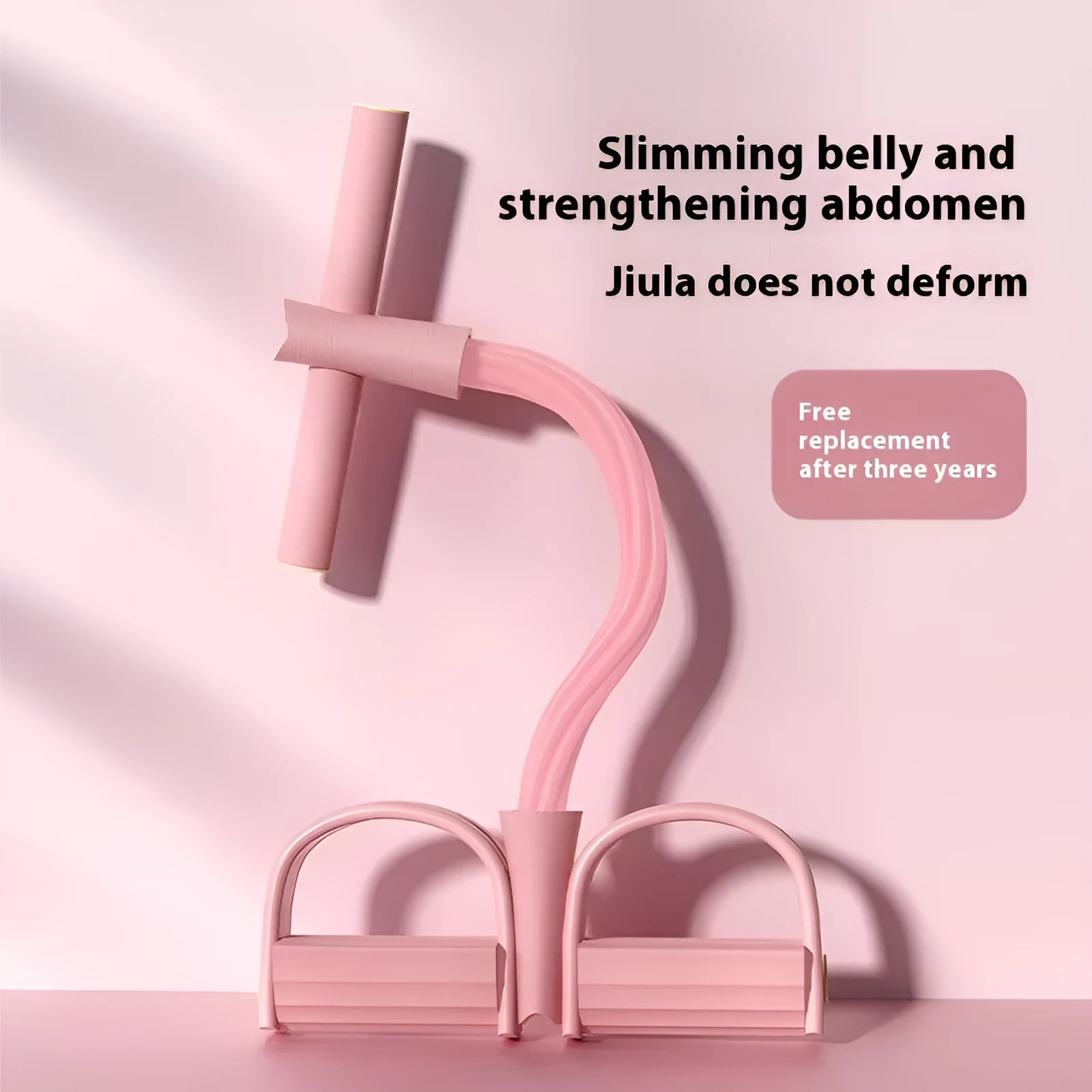 Purple belly slimming pedal tension device with pull rope for waist and arm toning exercises
