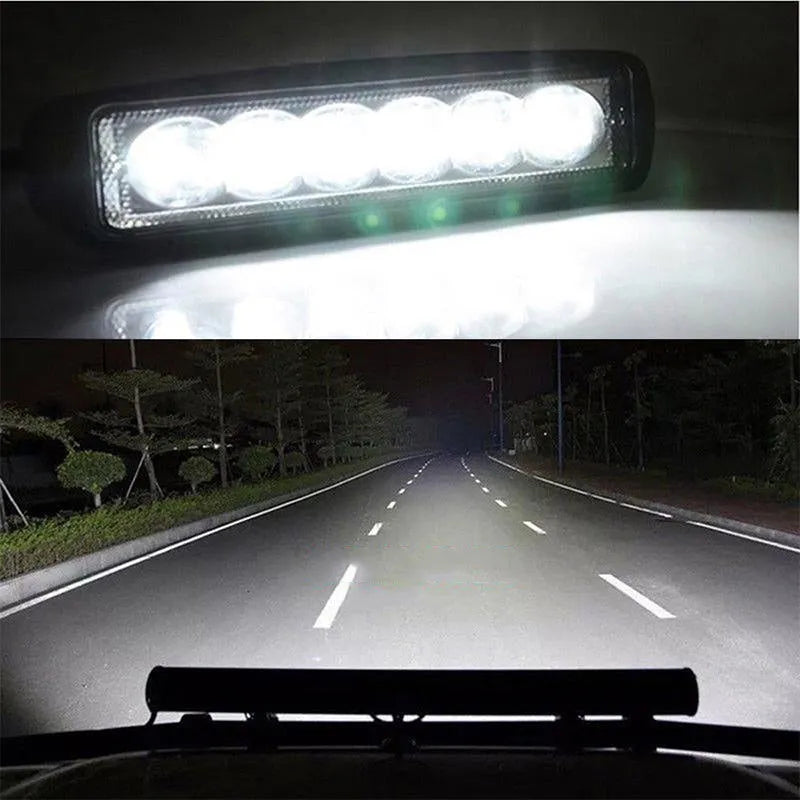 Black car auxiliary LED driving light with die-cast aluminum shell and bracket mount