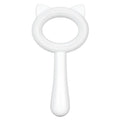 Double-sided pet grooming brush with blue handle, deshedding comb and massage bristles for cats and dogs
